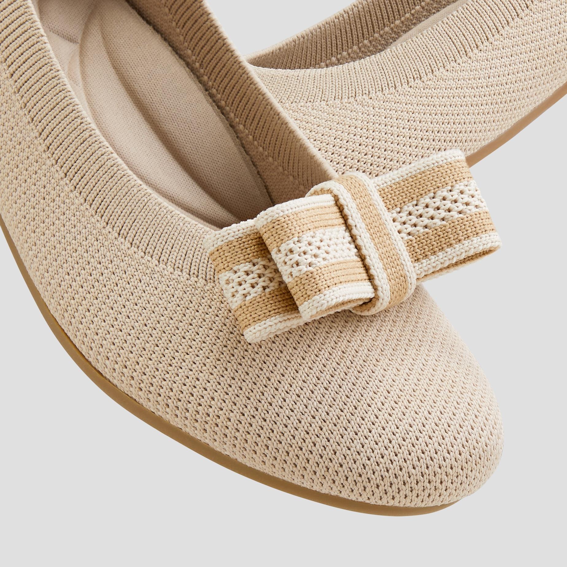 Round-Toe Flats (Claire) + Bow Product Image