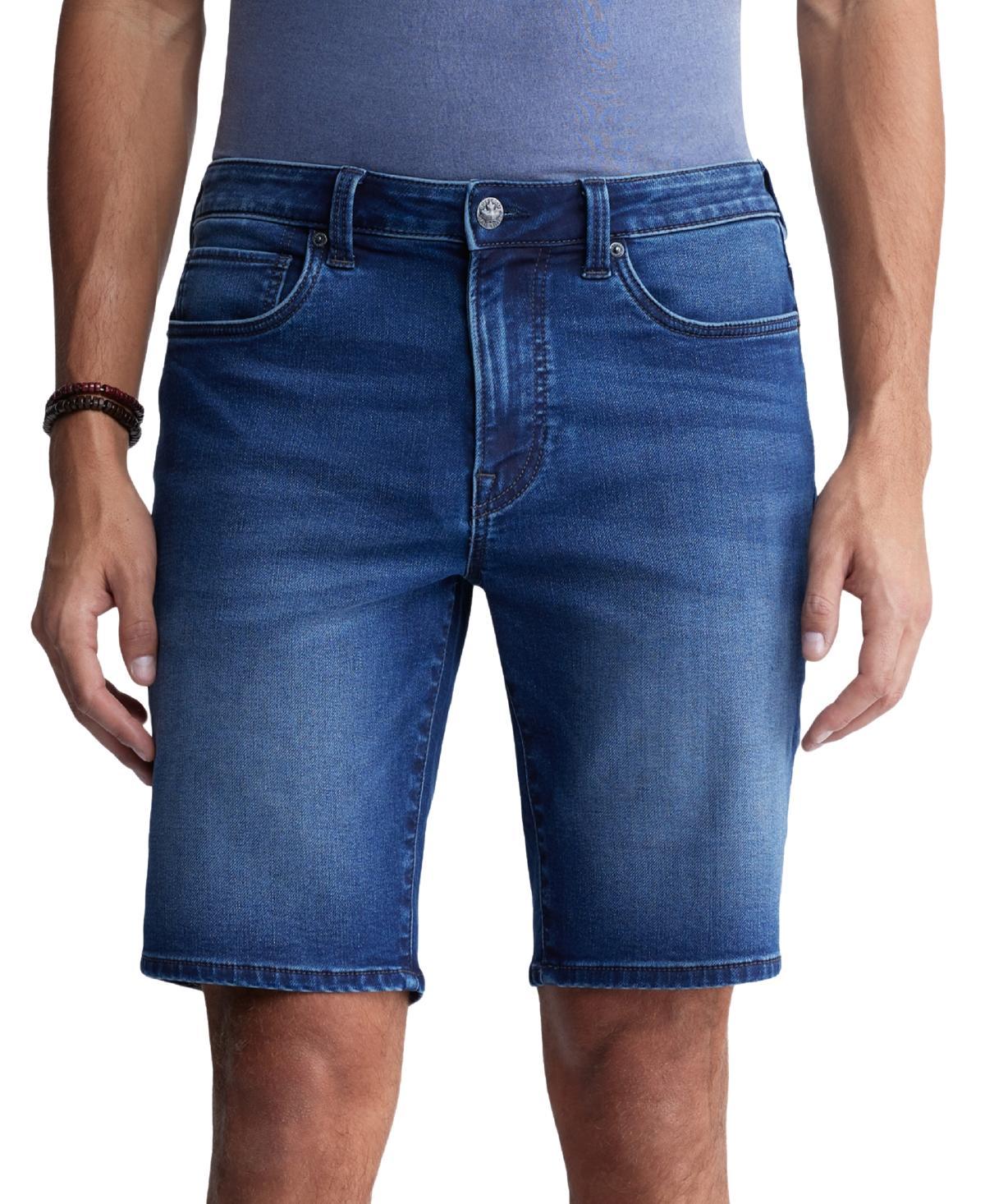 Buffalo David Bitton Mens Dean Relaxed-Straight Fit Stretch Knit 10.5 Denim Shorts Product Image