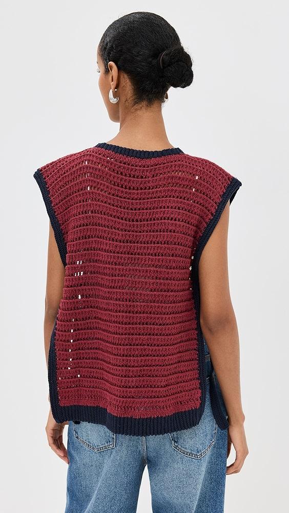 Alix of Bohemia Oona Mulberry Crochet Top | Shopbop Product Image