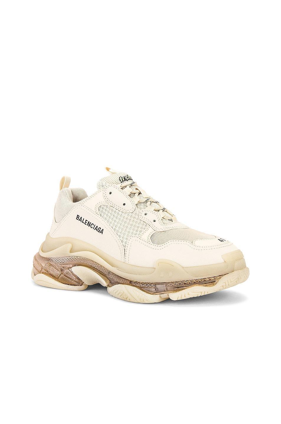 Balenciaga Triple S Sneaker in Ivory Product Image