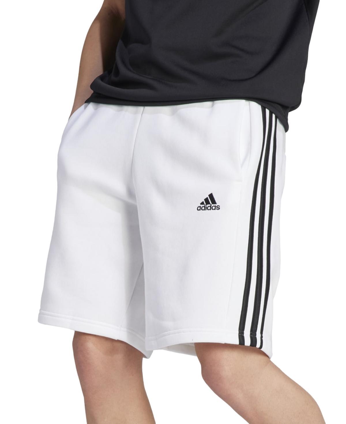 adidas Mens 3-Stripes 10 Fleece Shorts - Arctic Night Product Image