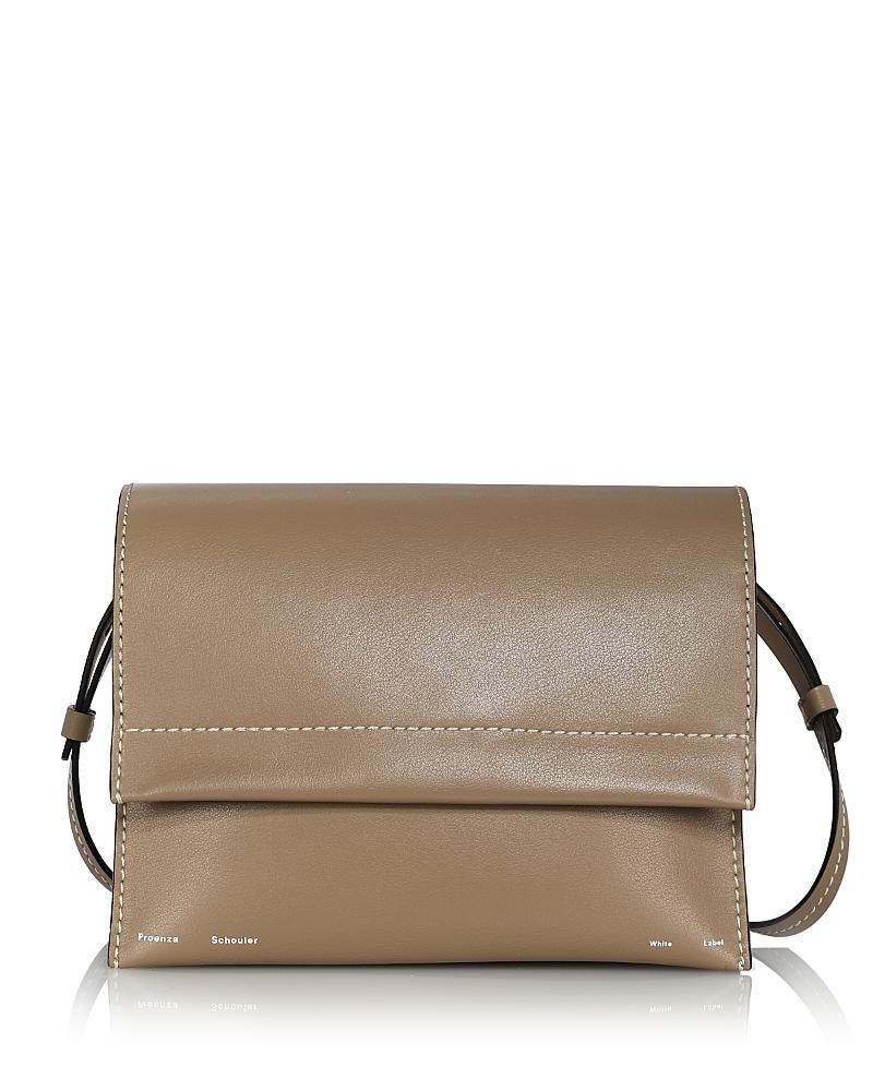 Womens Accordion Flap Leather Crossbody Bag Product Image