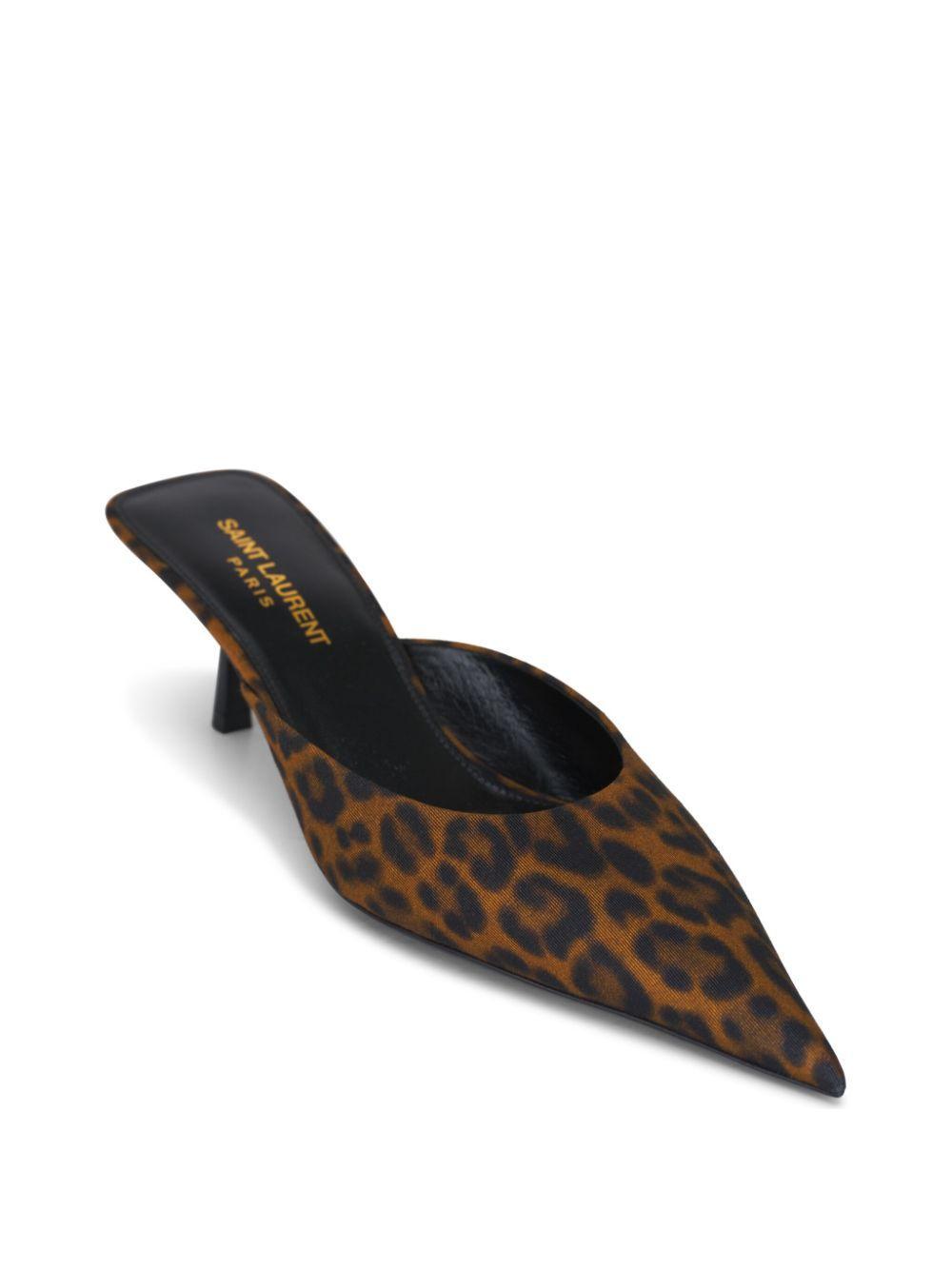 55mm Barbara leopard grosgrain mules Product Image