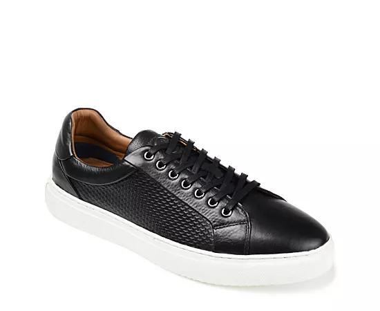 Thomas & Vine Canton Mens Leather Sneakers Red Product Image