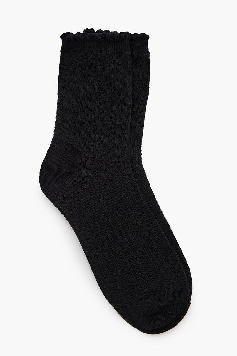 Pointelle Knit Crew Socks | Forever 21 Product Image