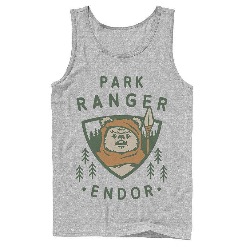 Mens Star Wars Ewok Park Ranger Endor Tank Top Athletic Grey Product Image