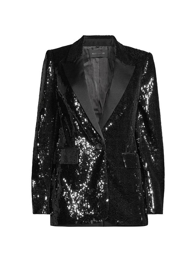 Womens Shawn Sequined Single-Breasted Jacket Product Image