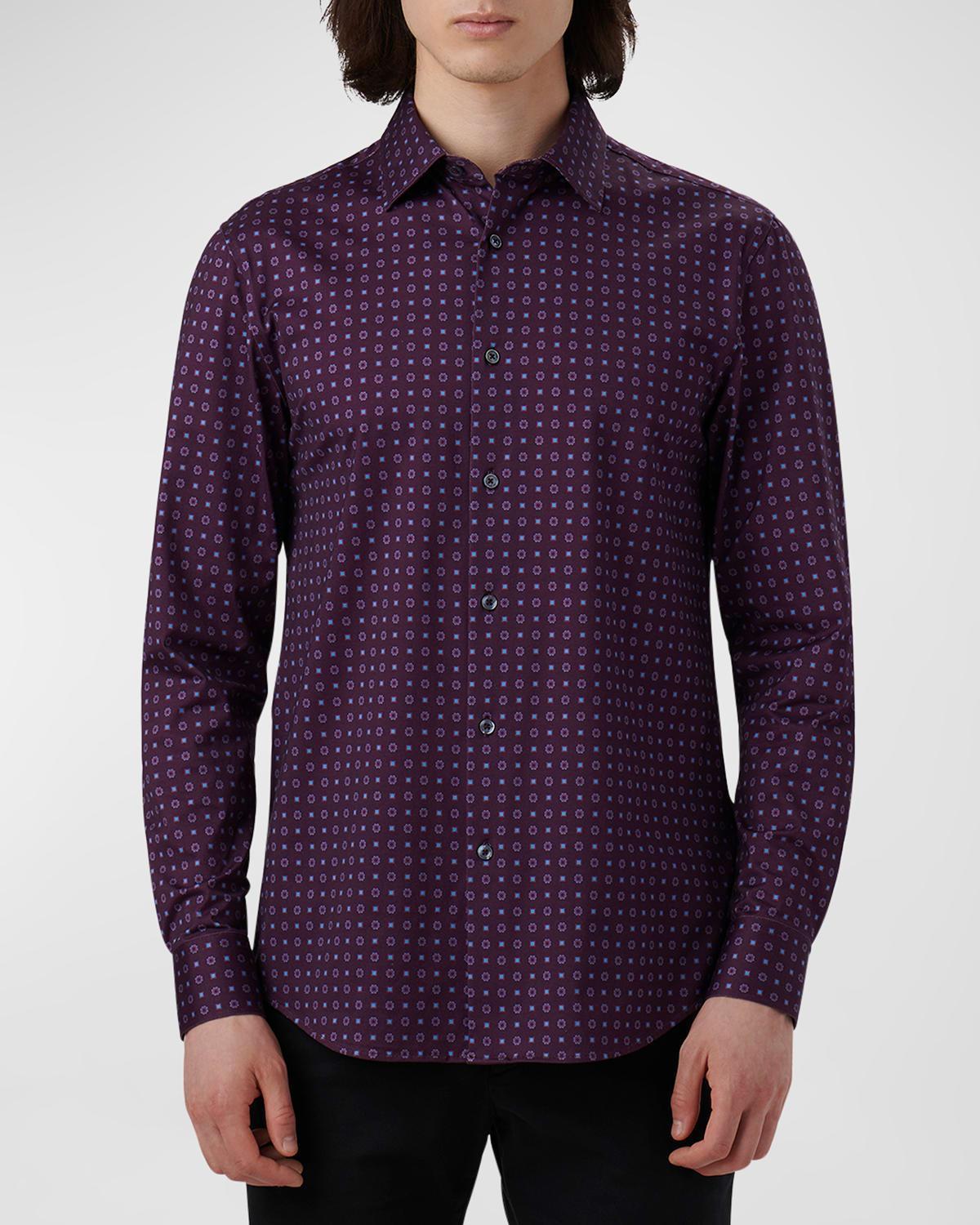 Mens James Ooohcotton Micro-Geometric Sport Shirt Product Image