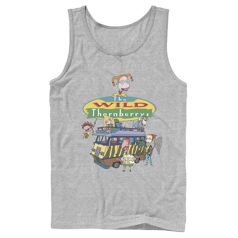 Mens Nickelodeon The Wild Thornberrys Family RV Logo Tank Top Grey Product Image