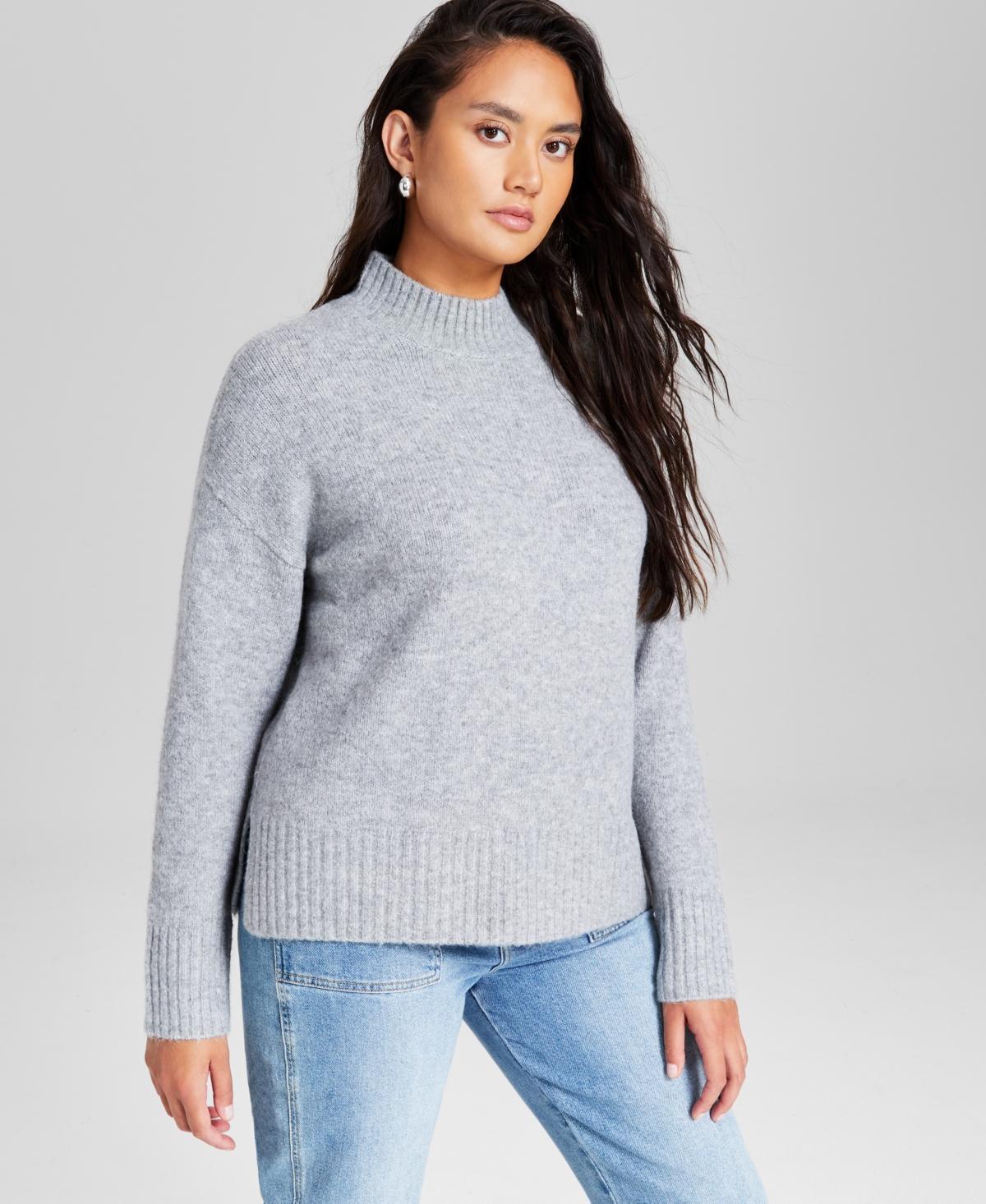 And Now This Womens Mock-Neck Long-Sleeves Tunic Sweater, Created for Macys Product Image