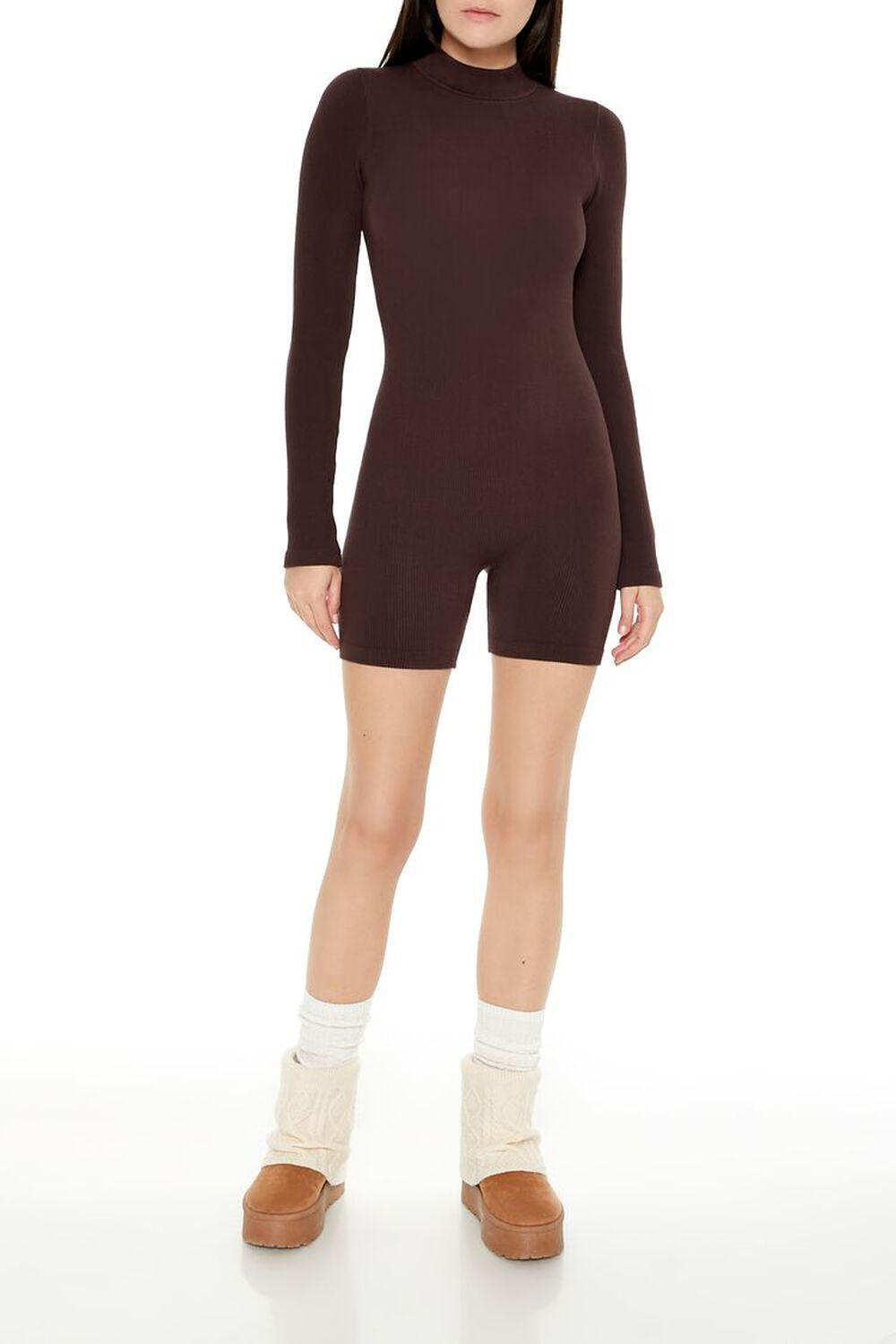 Seamless Mock Neck Romper | Forever 21 Product Image