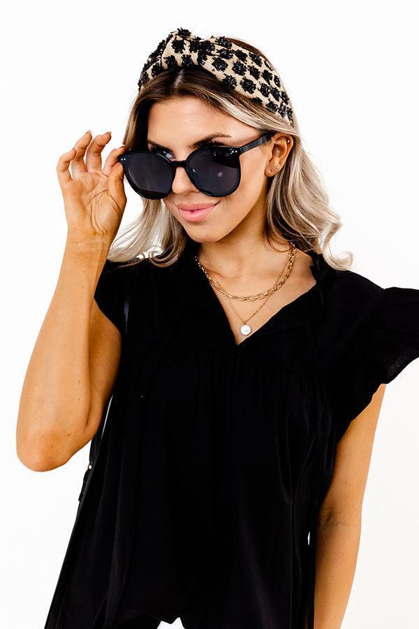 Better By The Pool Sunnies In Black Product Image