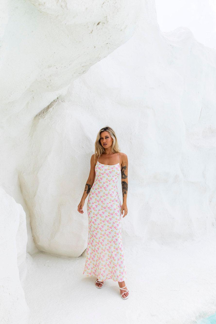 Hawaii Magic Maxi Dress White Product Image