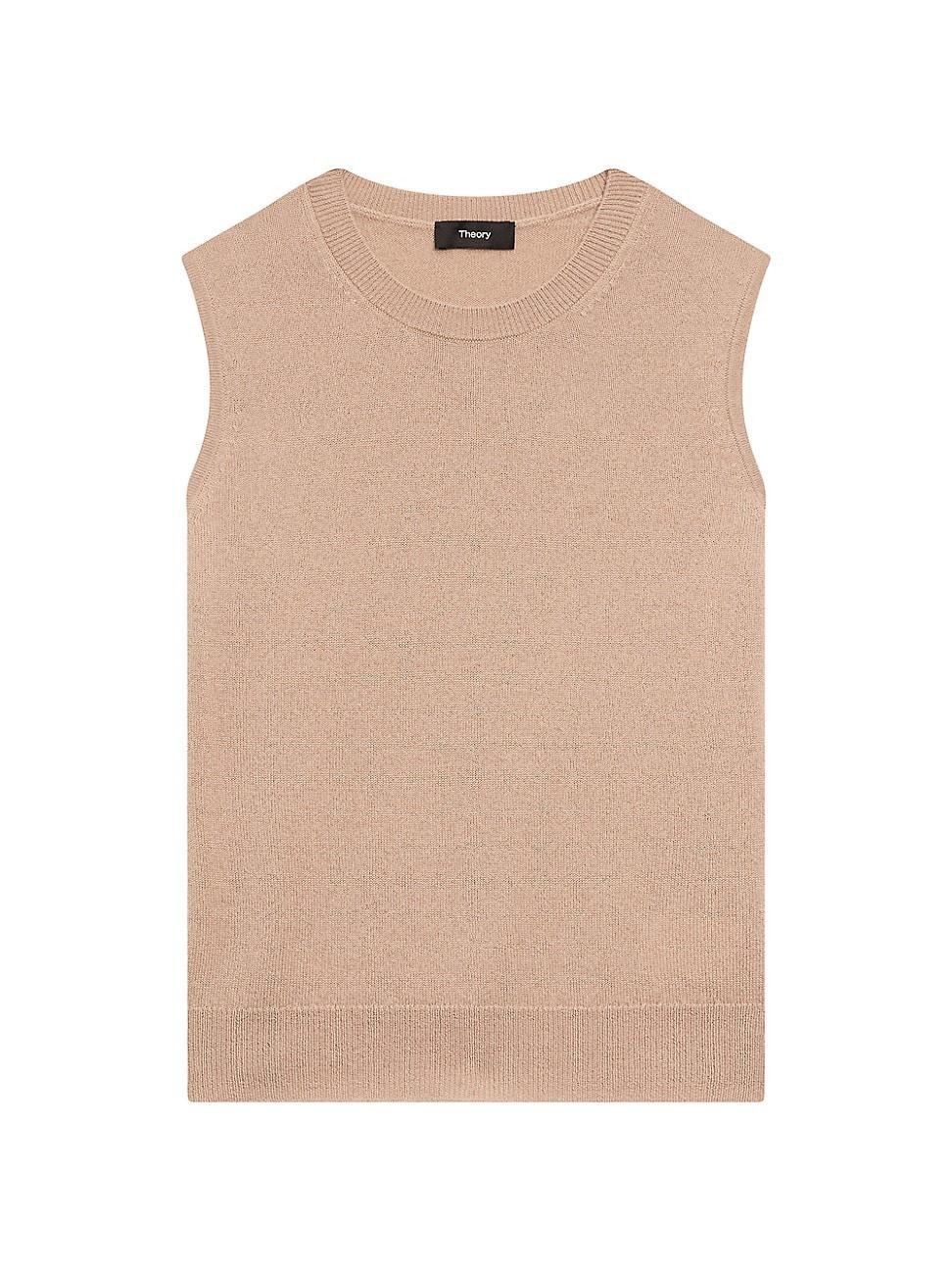 Womens Cashmere Sleeveless Sweater Product Image