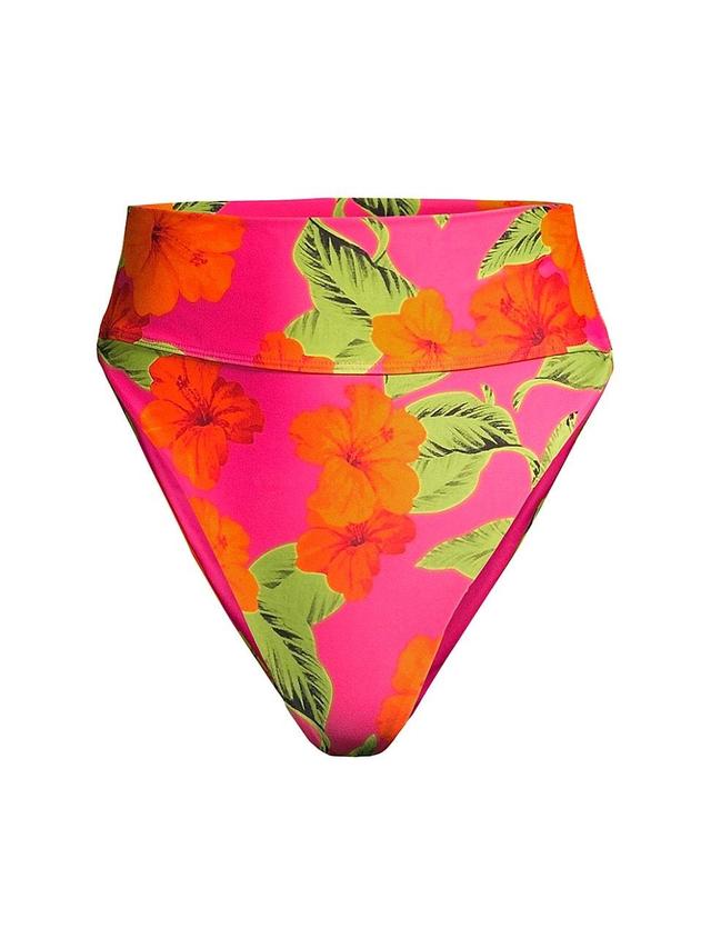 Womens Highway Floral High-Rise Bikini Bottom Product Image