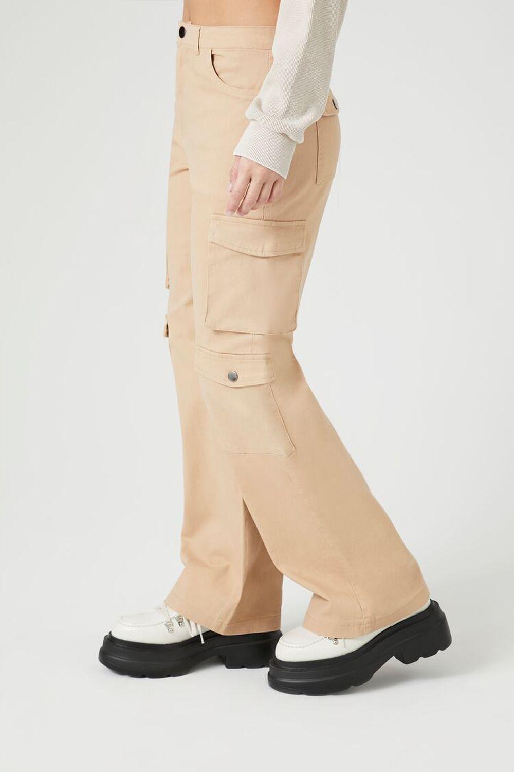 Mid-Rise Straight-Leg Cargo Pants | Forever 21 Product Image