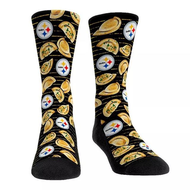 Mens Rock Em Socks Pittsburgh Steelers Localized Food Crew Socks Product Image