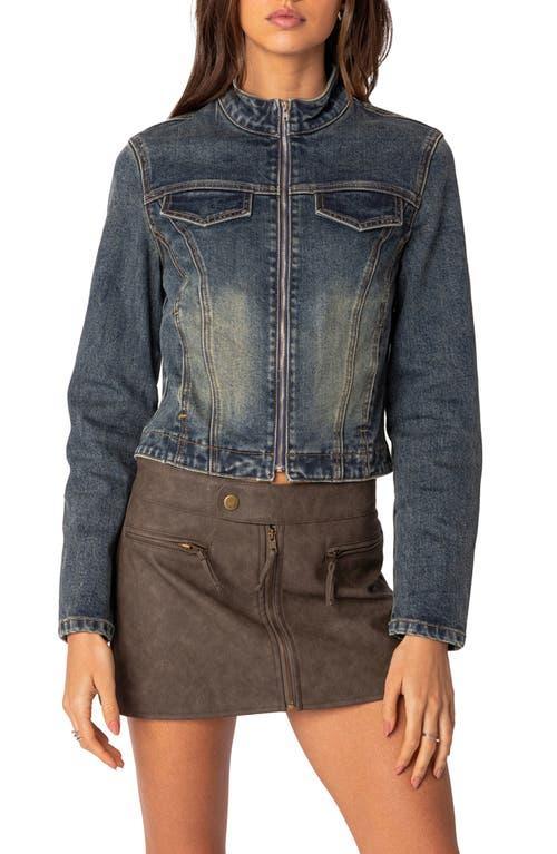 EDIKTED Scorpio Washed Denim Jacket Product Image