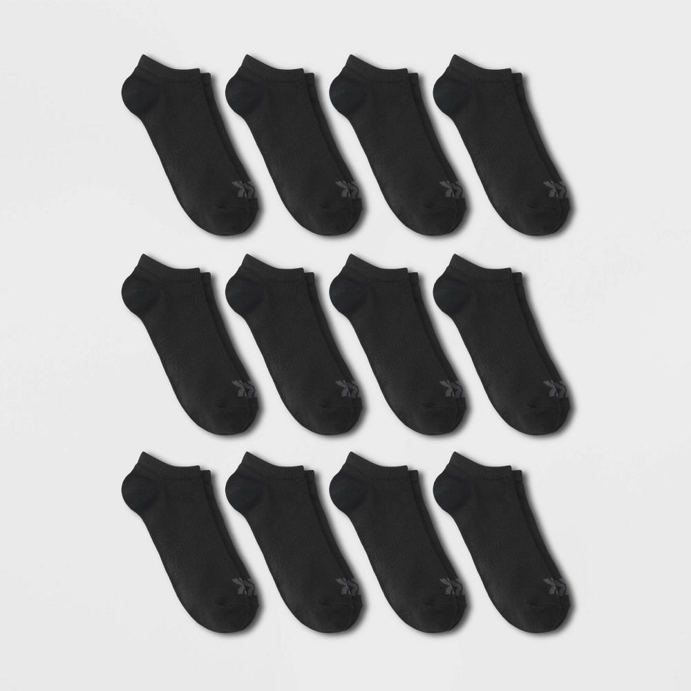 Mens No Show Light Weight Performance Socks 12pk - All In Motion Black 6-12 Product Image