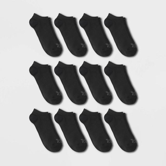 Mens No Show Light Weight Performance Socks 12pk - All In Motion Black 6-12 Product Image