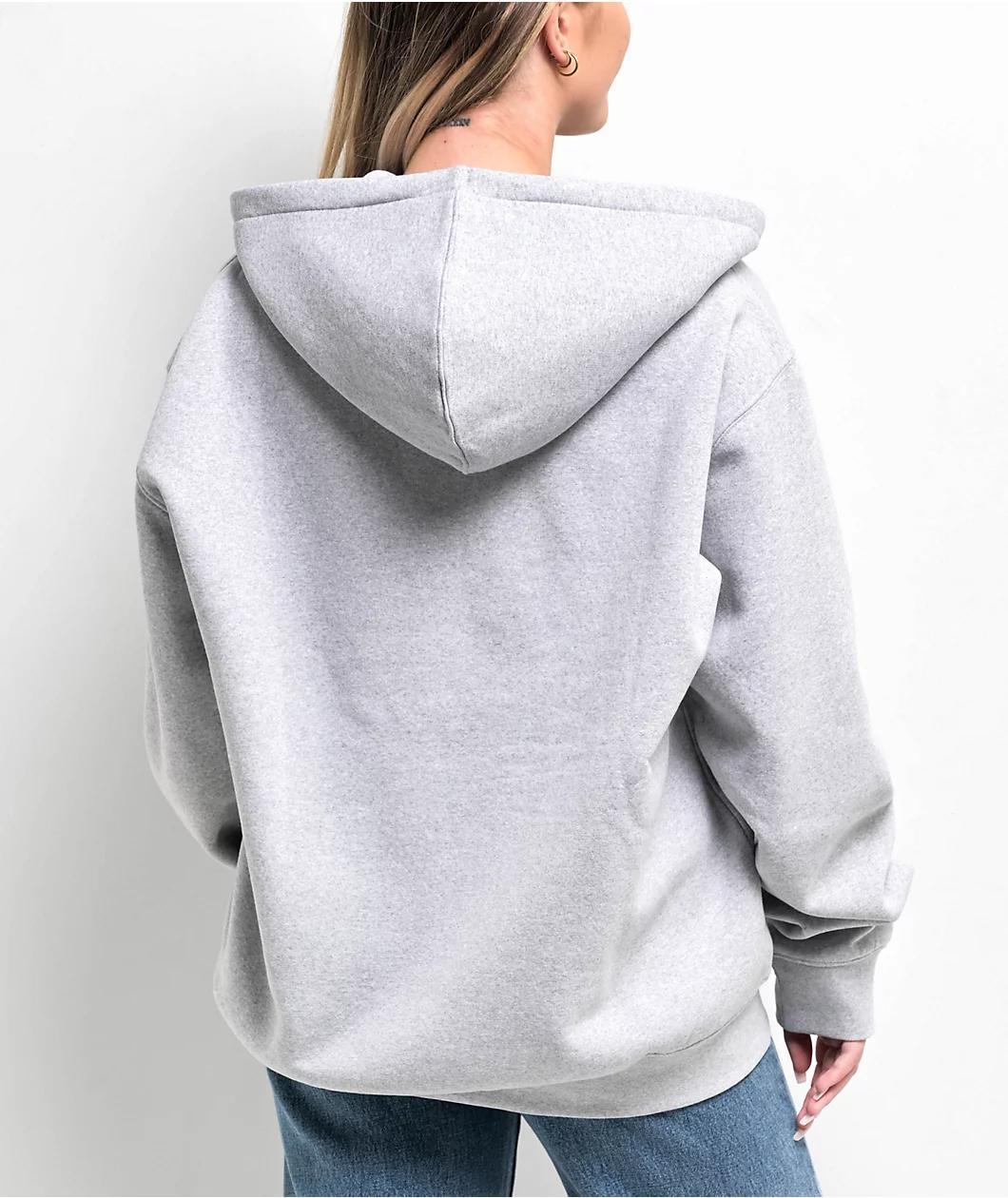 Obey Established Works Grey Zip Hoodie Product Image