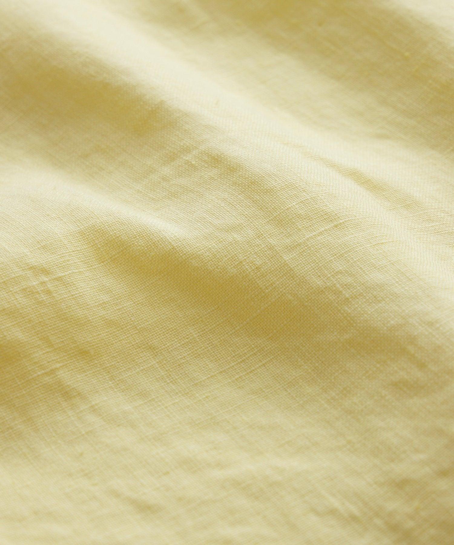 Slim Fit Sea Soft Irish Linen Shirt in Lemon Product Image