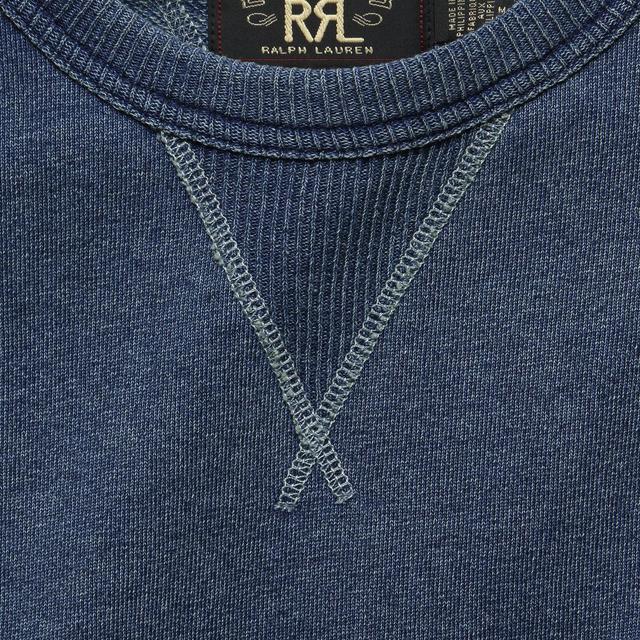 Indigo French Terry Sweatshirt - Washed Blue Indigo Product Image