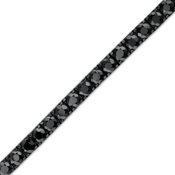 Vera Wang Men 3.0mm Black Spinel Tennis Bracelet in Sterling Silver with Black Ruthenium Product Image