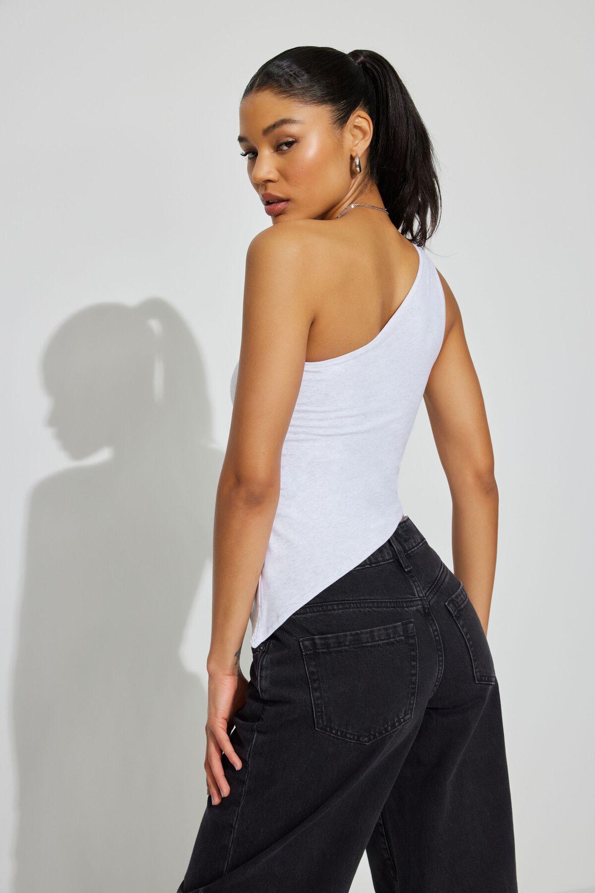 Asymmetric Off Shoulder Tank Top Product Image