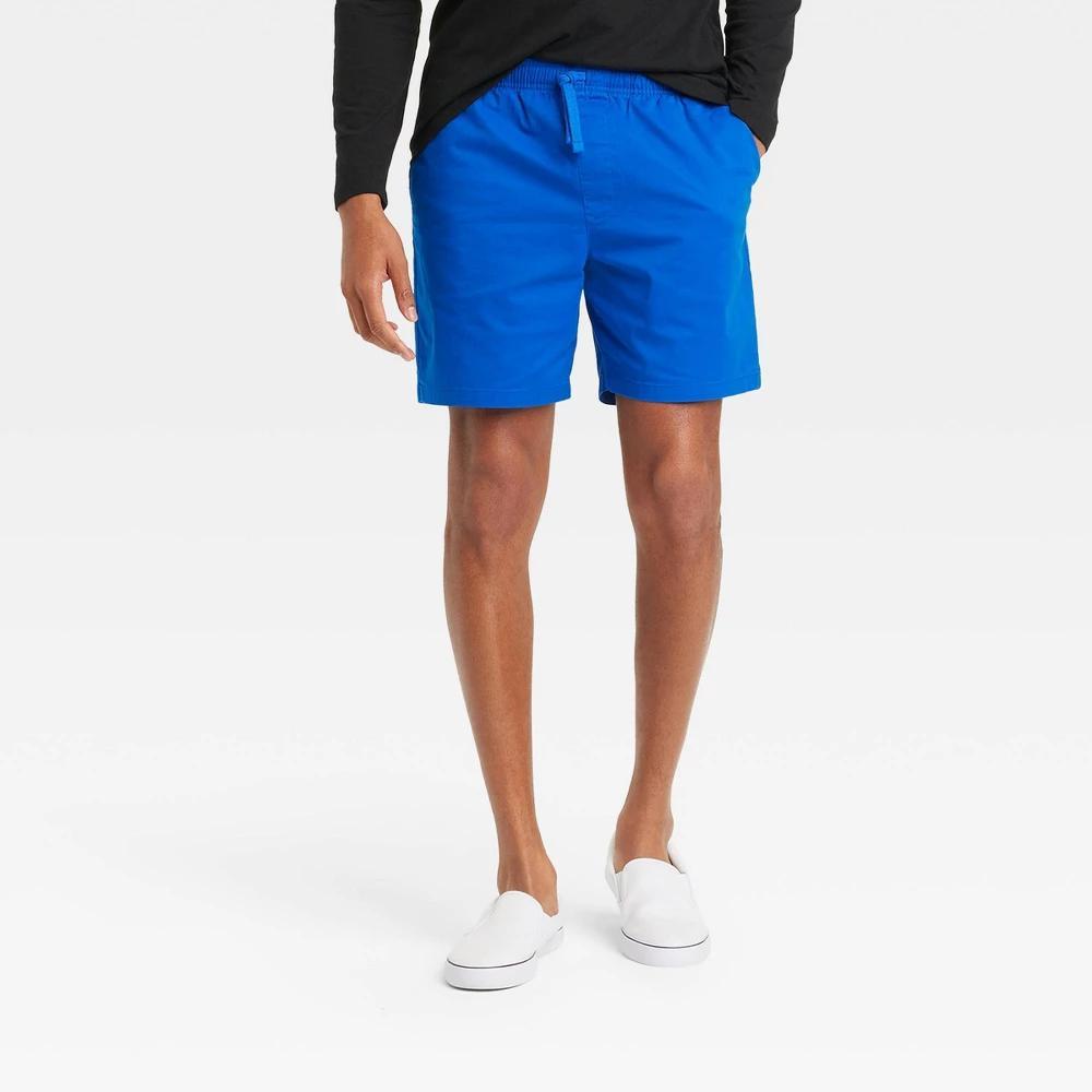 Mens 7 Everyday Pull-On Shorts - Goodfellow & Co Blue M Product Image