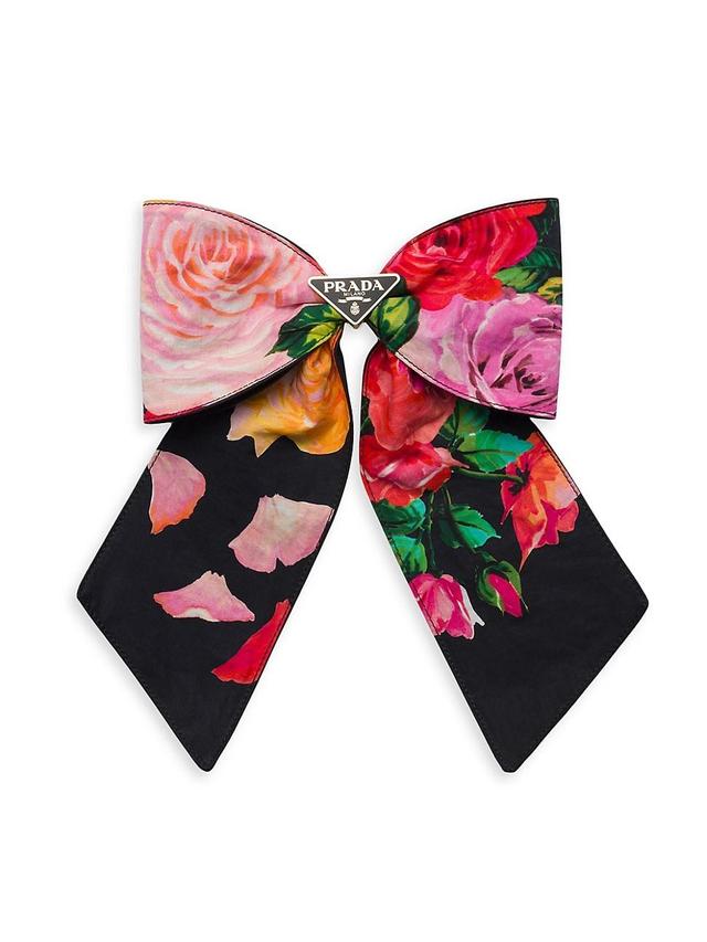 Womens Printed Fabric Hair Clip Product Image