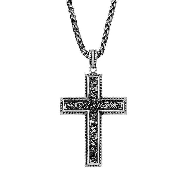 LYNX Stainless Steel Antique Finish Cross Mens Pendant Product Image