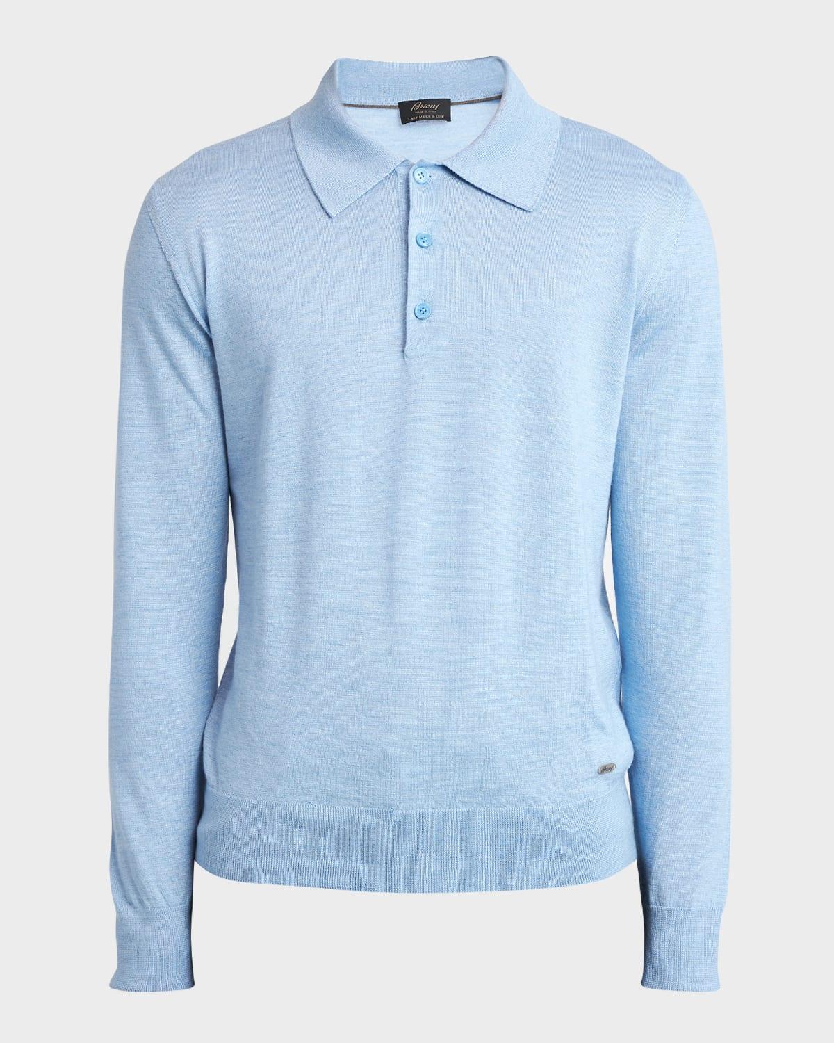 Mens Cashmere-Silk Polo Shirt Product Image