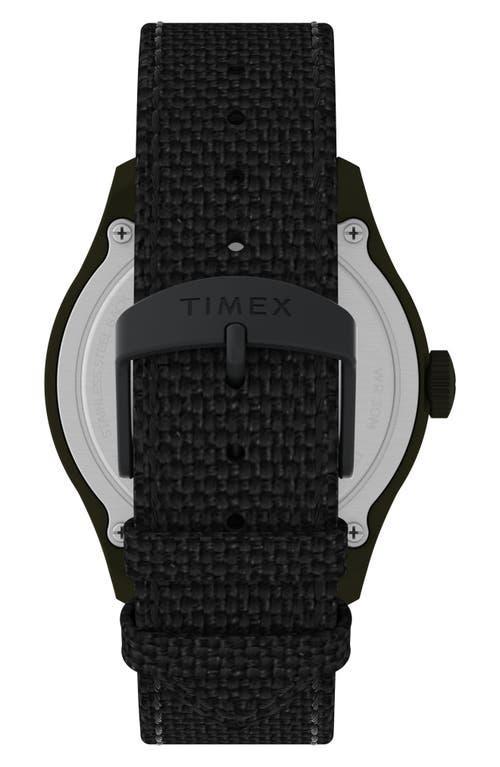 TIMEX ® Expedition North® Traprock Recycled Textile Strap Watch, 43mm In Black Product Image