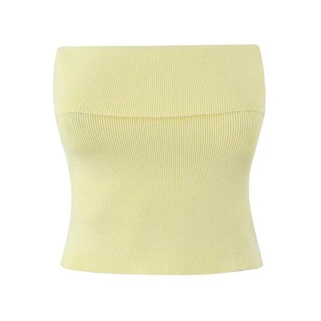 Plain Knit Tube Top Product Image