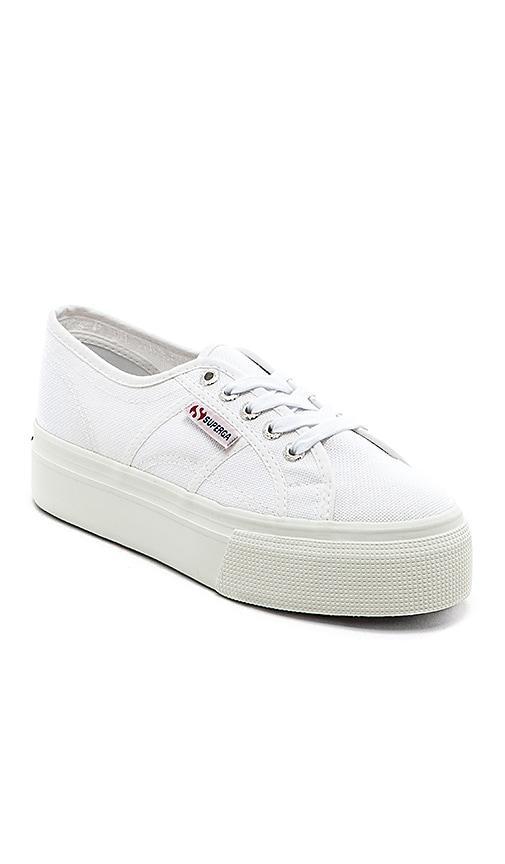 Superga 2790 Platform Sneaker in White. Size 10, 7, 7.5, 8, 9, 9.5, Mens 4.5/Womens 6, Mens 5.5/Womens 7, Mens 5/Womens 6.5, Mens 6.5/Womens 8, Mens 6 Product Image