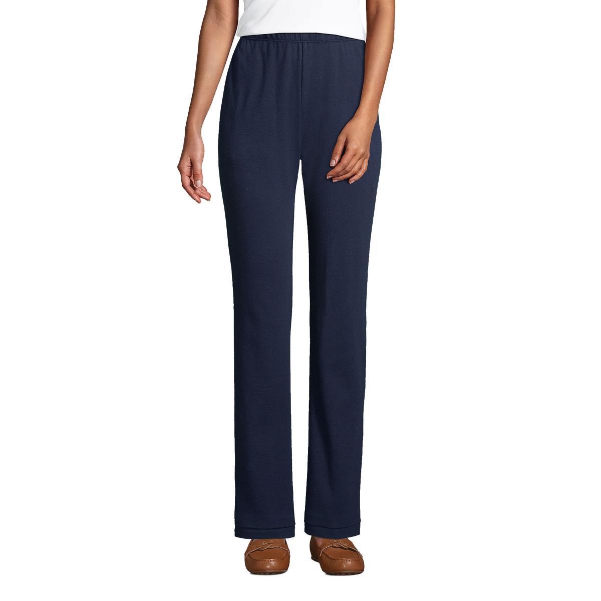 Lands End Womens Sport Knit High Rise Elastic Waist Pants Product Image