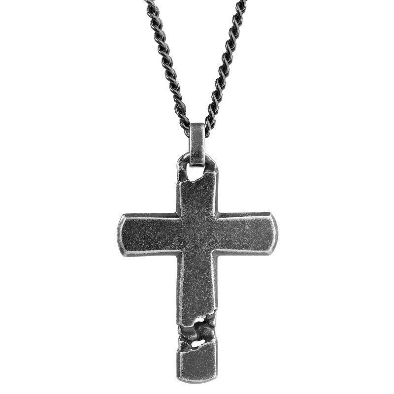 LYNX Mens Stainless Steel Curb Chain Pendant Necklace Product Image