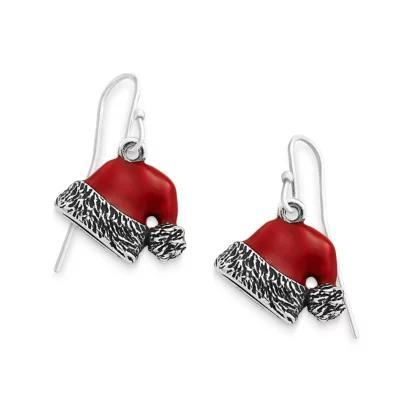 Enamel Santa Hat Earrings Product Image