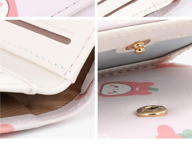 Cartoon Print Faux Leather Short Wallet Product Image