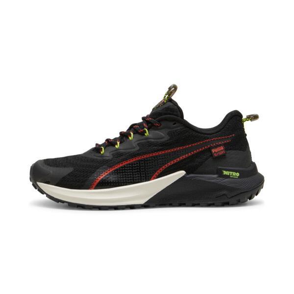 PUMA SEASONS Fast-Trac NITROâ¢ 2 Women's Running Shoes in Black/Active Red/Lime Pow Product Image