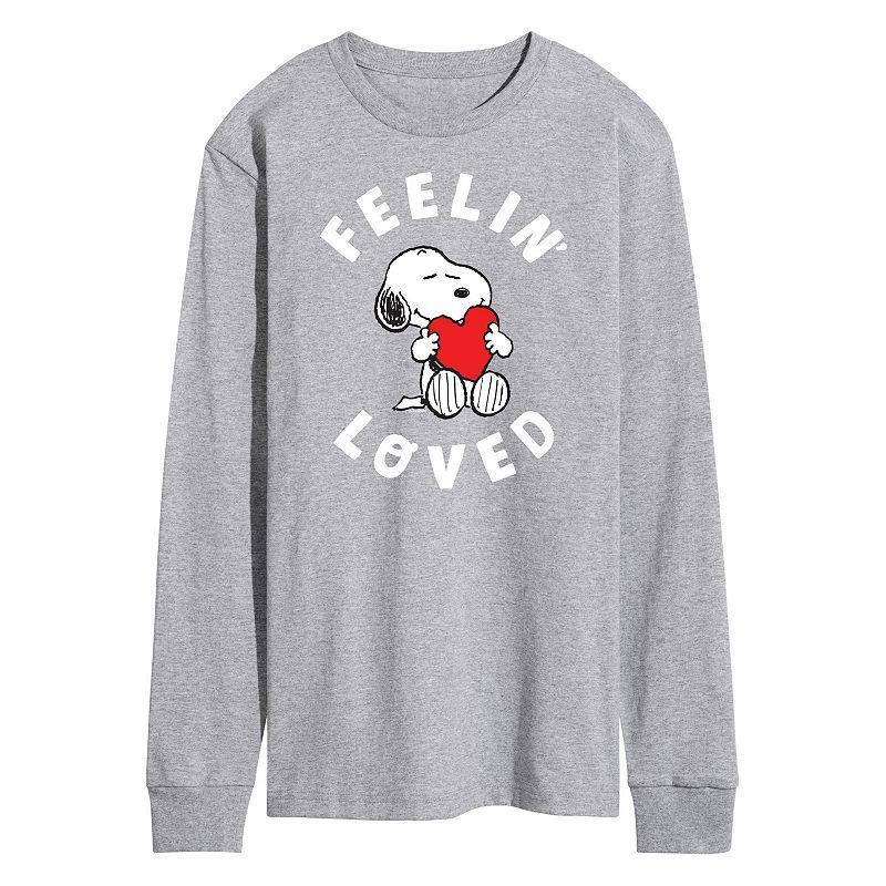 Mens Peanuts Feelin Loved Long Sleeve Tee Product Image