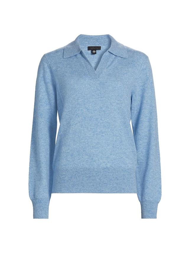 Womens Cashmere Polo Sweater Product Image