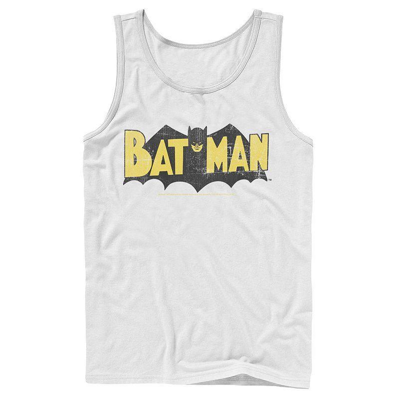 Mens DC Comics Batman Large Block Text Logo Tank Top Product Image