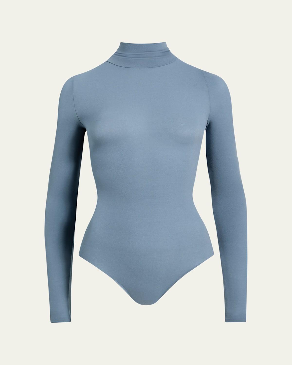 Matte Long-Sleeve Turtleneck Bodysuit Product Image