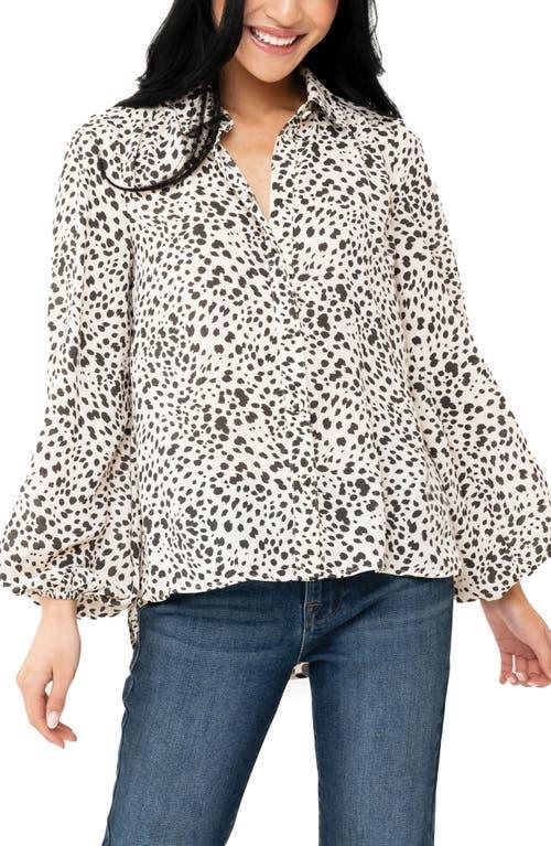 GIBSONLOOK Button Front Blouson Sleeve Blouse product image