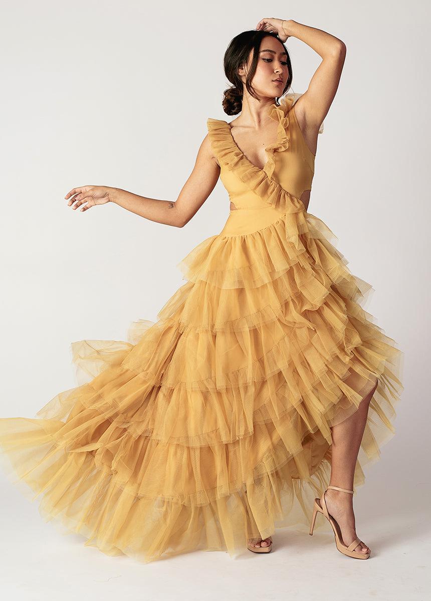 Adrienne Impact Dress in Butterscotch Product Image