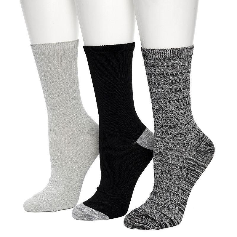 Womens Cuddl Duds 3-Pack Midweight Plushfill Spacedye Crew Socks Product Image