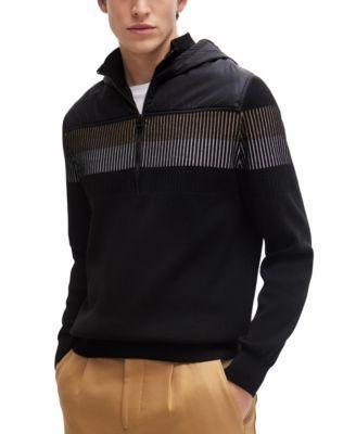 Boss by Hugo Boss Mens Contrast Hood Knitted Jacket Product Image