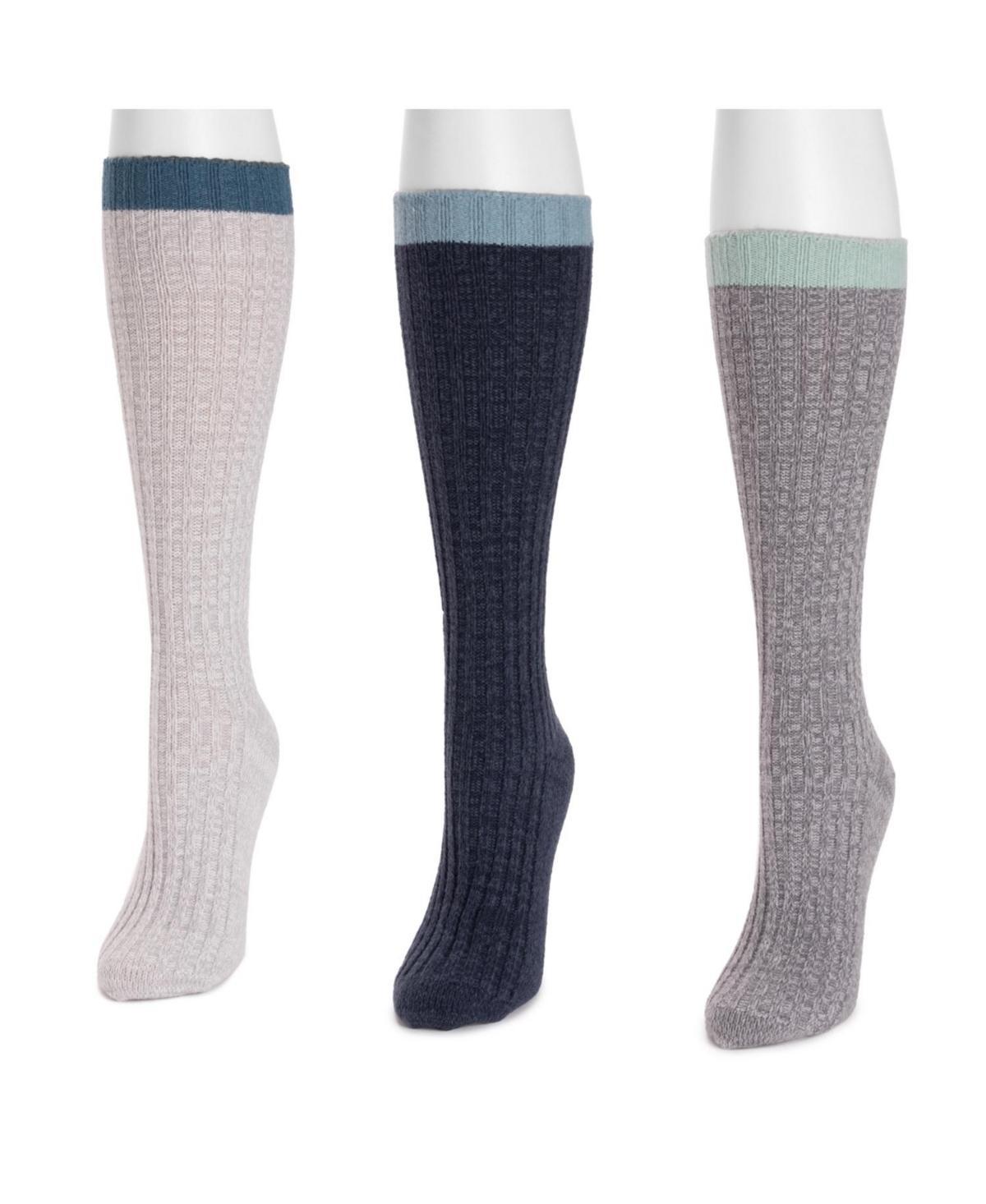 Muk Luks Womens 3 Pair Pack Slouch Socks, One Product Image